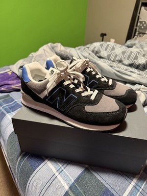 New Balance 574 Men s Low Top Lace-Up Athletic Sneakers Black/Gray/Blue