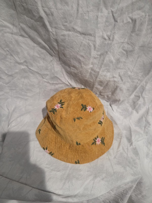 Embroidered Floral Corduroy Bucket Hat, Brand Do Everything In Love