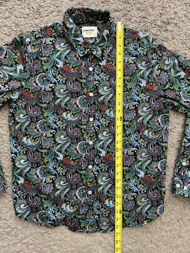 TUNEVUSE BUTTON DOWN SHIRT REGULAR FIT PAISLEY COLORFUL Men's Size Small - Picture 6 of 20