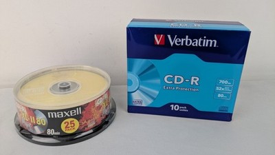 Verschiedene Konvolut 35x Verbatim & Maxwell CD-R Leer CDs in neuen versiegelten Packungen