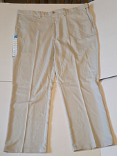 New Haggar Dress Pants Cool 18 Pro Men 42X32 Flat Front Shirt Gripper String