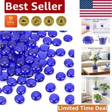 Elegant 1LB Dark Blue Glass Vases Marbles - Perfect for Crafts Table Decor