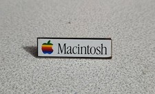 Vintage 80's Old Apple Computer Mac Macintosh Rainbow Logo Lapel Hat or Tie Pin