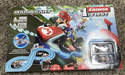 Carrera FIRST Mario Kart Slot Car Racing Set   Mario & Peach
