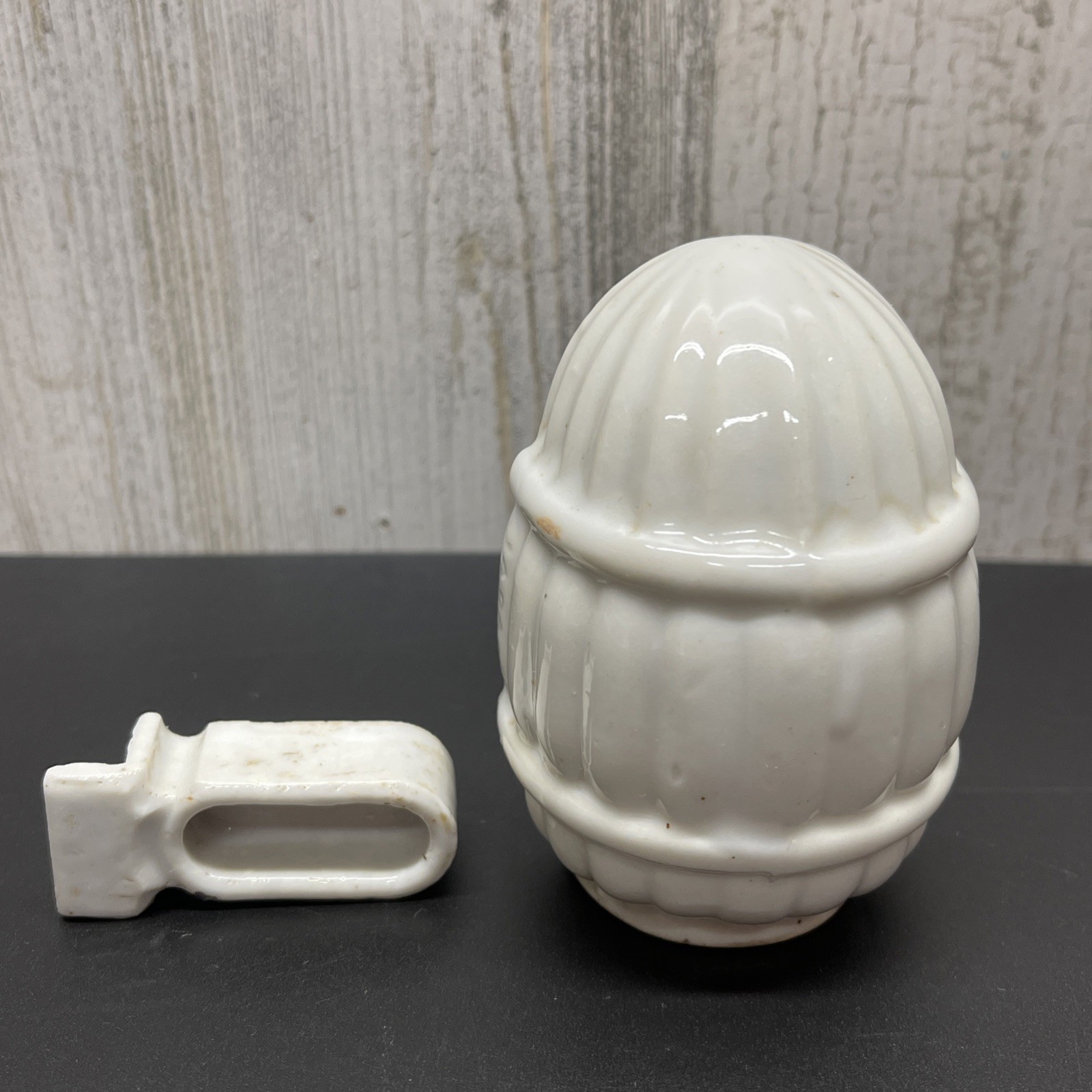 Vintage Art Deco Porcelain Ceramic Bird Cage Feeder