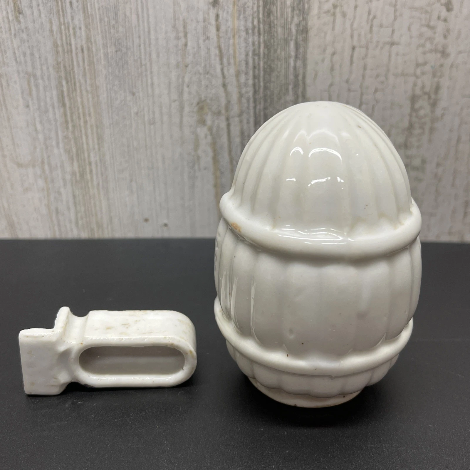 VTG/ANTIQUE ART DECO PORCELAIN/CERAMIC BIRD CAGE FEEDER/SEED/WATER & TREAT BOWL