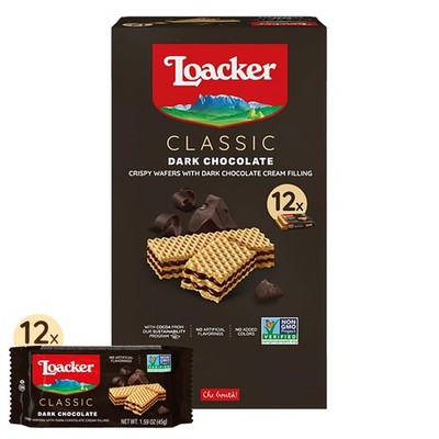 Classic Dark Chocolate Wafers - Premium Crispy Wafer Cookies with Dark Chocol...