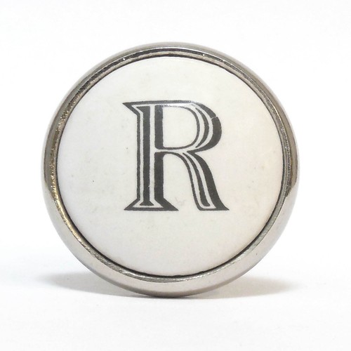 Ceramic Alphabet Letter Number Porcelain cupboard door Knobs eBay