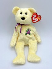 -O TY BEANIE BABY BABIES WITH TAG 2002 YELLOW BEAR MOTHER MOTHER'S DAY