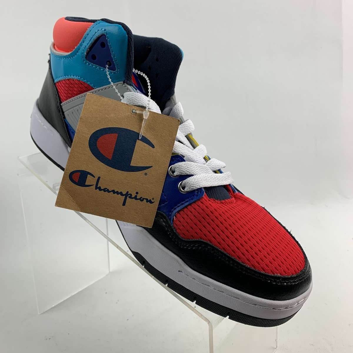 Champion 3 on 3 High Top Sneakers Red Blue Multicolor CPS10738M Size 9 M Champion 3 on 3 High Top Sneakers Red Blue Multicolor  main image 2
