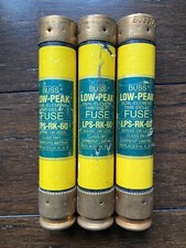Lot of 3 BUSS Mann LOW-PEAK DUAL-ELEMENT TIME-DELAY Fuse Fuses LPS-RK-60-- 600V