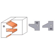 695.015.D1 CMT - COPPIA DI COLTELLI PER SET DI 3 TESTE CMT 694.015 
