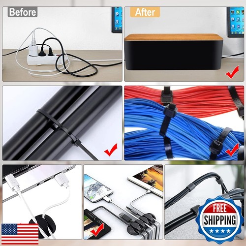 Cable Management Box 3 Pack with 125PCS Cable Management Kit for Power Strip - Picture 5 of 5