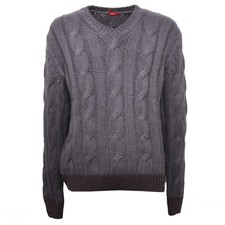 B5189 maglione uomo ALTEA lana grigio marrone sweater men