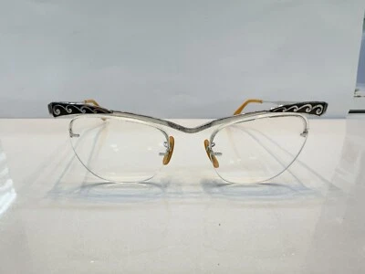 Vintage Bausch Lomb White Gold Filled Women's Eyeglasses and Case 1/10 12k GF - Image 1 of 4