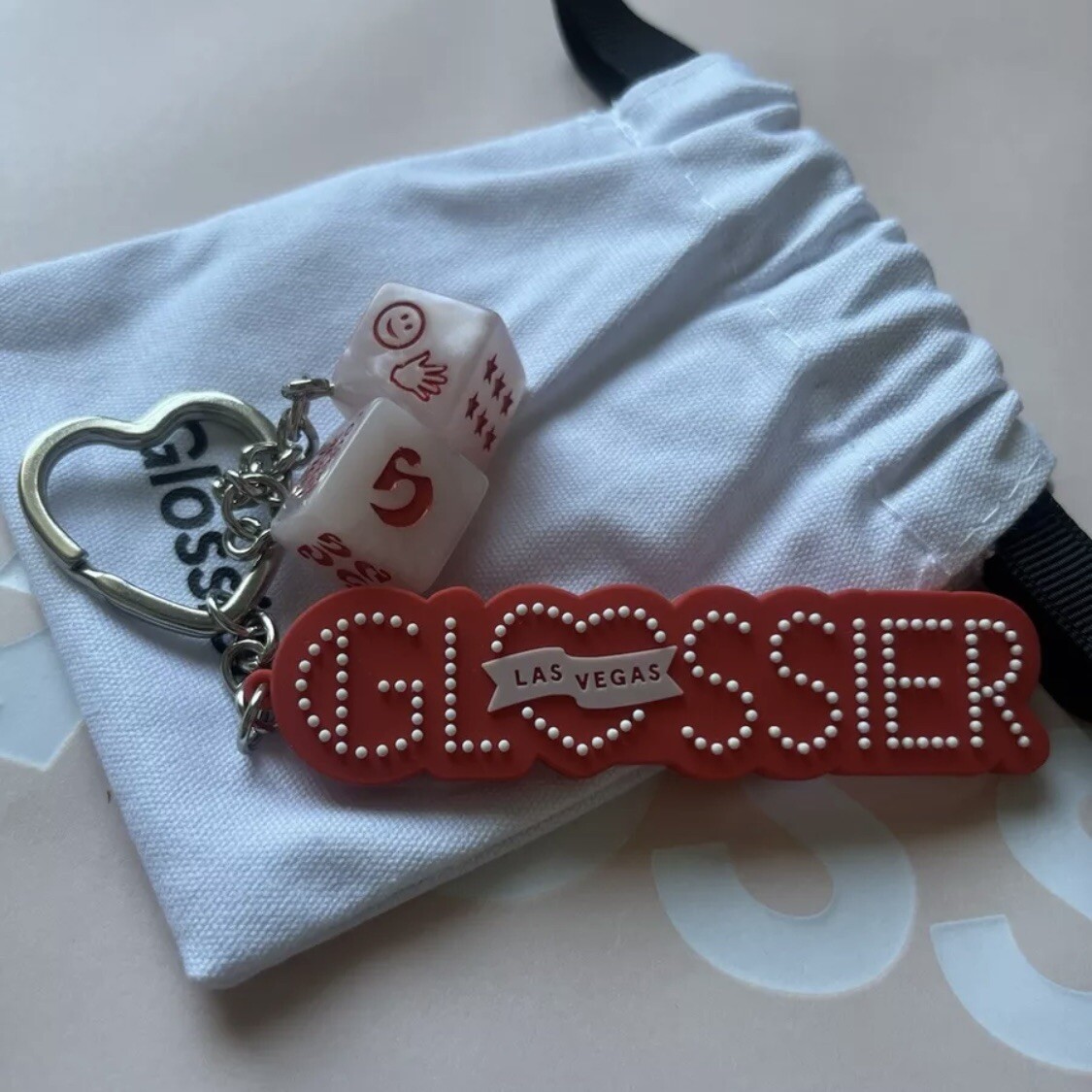 【新品タグ付】Kei.Sing別珍Dice 賽子 Las Vegas 刺繍 Las-Vegas-Keychain-Dice-Cards-