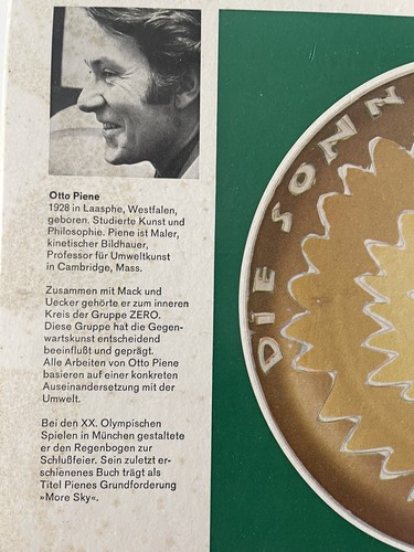 Otto Piene Rosenthal Artist Plate 26 cm Nr. 4 Ltd Edition 1974 Gold - Picture 11 of 13