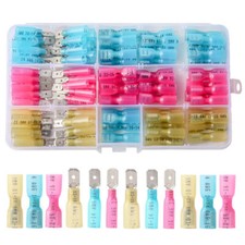 Assortment Heat Shrink Wire Connector Crimp Terminals Kit 22-10AWG 100-220PCS