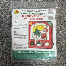 Vintage 1994 Christmas Tree Removal Bag and Tree Skirt