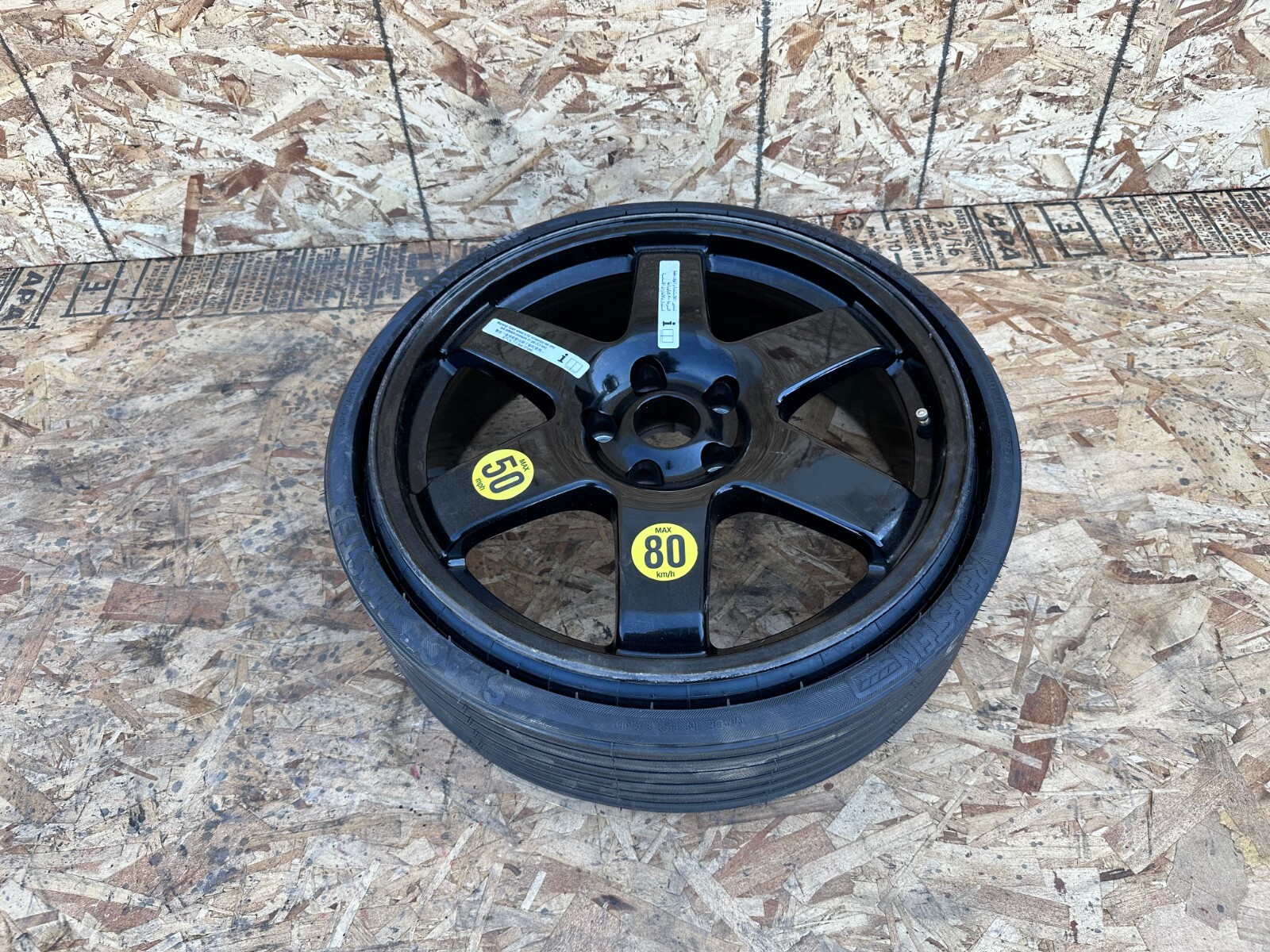 18" 18X6 SPARE WHEEL & TIRE ASSEMBLY OEM 74K 14-20 MASERATI GHIBLI S Q4