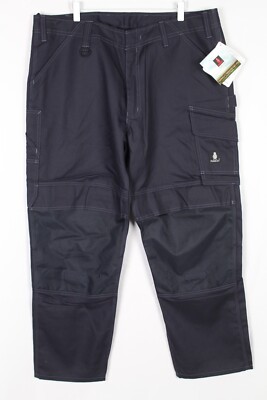 Mascot Men's Work Pants Houston Cargo Work Trousers Blue 10179-154