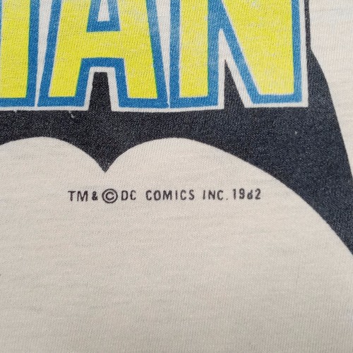 Vintage 80's Batman Logo DC Comics Made in USA Single Stitch T-shirt - Size XL - Picture 3 of 9