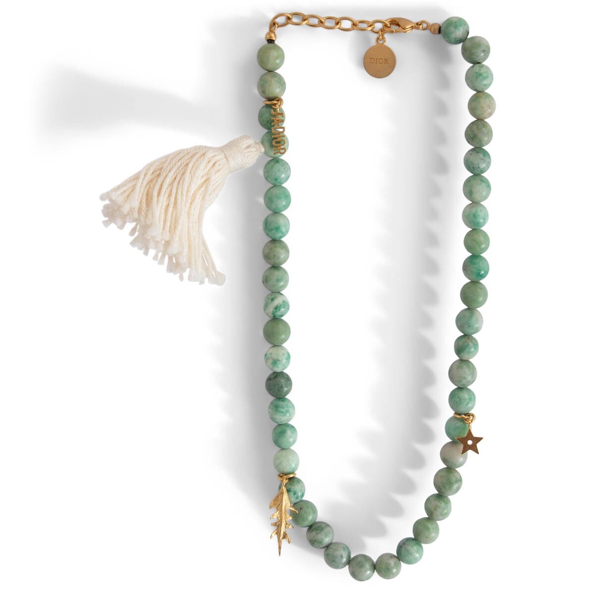 67394 auth CHRISTIAN DIOR green DIORGARDEN JASPER Bracelet