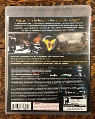 TimeShift (Sony PlayStation 3, 2007) 20626726252| eBay