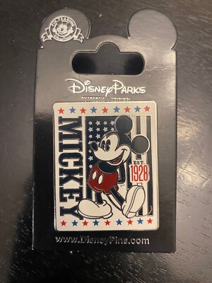 Disney Pin 2016 Mickey Mouse American Flag Est. 1928