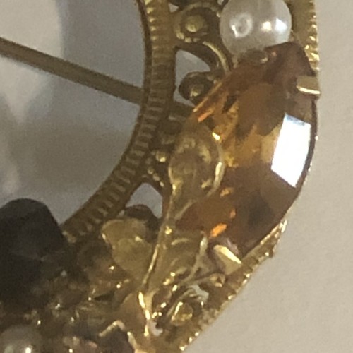 "Broche colgante de colección firmado ORIGINAL POR ROBERT Levy pin corona con cable tono dorado de 2,5""" - Imagen 8 de 10