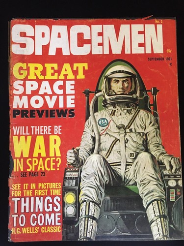 Spacemen Magazine LOT Issues # 1, 2, 3, 5 -RARE EARLY SPACE Sci-Fi mag 1961 1962 - Picture 3 of 12