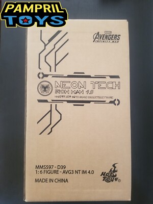 HOT TOYS MMS597D39 Neon Tech Iron Man 4.0 Mark L 1/6 DIECAST 2x Sellado/Como Nuevo EUR 459,00 - ES