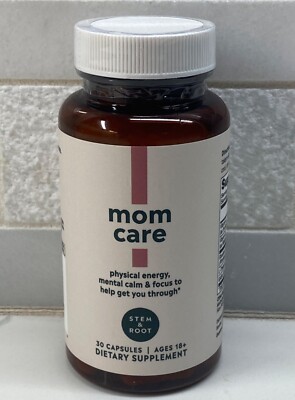Mom Care Stem and Root Daily Supplement  30 Capsules  Exp:  4/2026