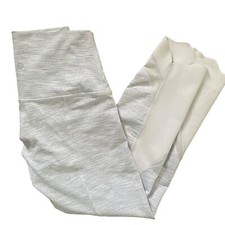 Lululemon Pants Women’s 2 Gray Cropped Leggings Yoga Stretchy Athleisure Logo