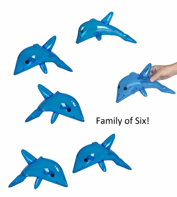6 PACK Inflatable DOLPHIN POD Pool Toy Party Favor Game Swimming Learn to Swim eBay