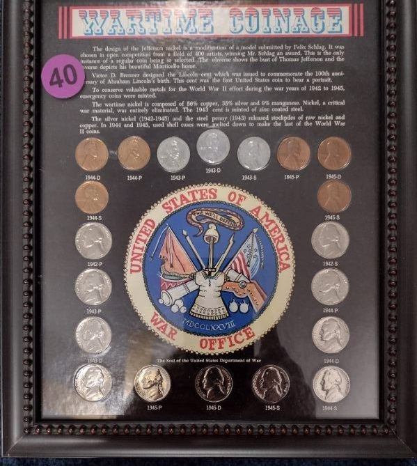 Vintage Wartime Coinage Set (1942-1945) in 