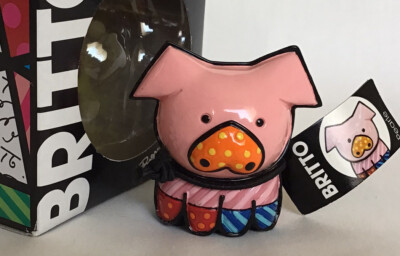 Romero Britto Pearle Pig 1st Edition Boxed Tag Sammelfigur Resin 2010