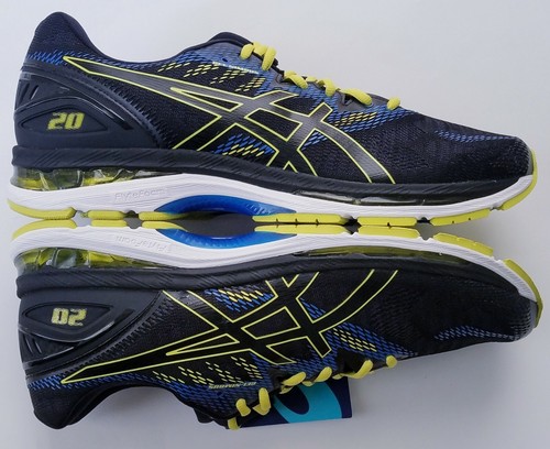 Asics Gel-Nimbus 20 Hombre talla 15, zapatillas de running T800N-9089 Negro/Azul Azufre - Imagen 5 de 8