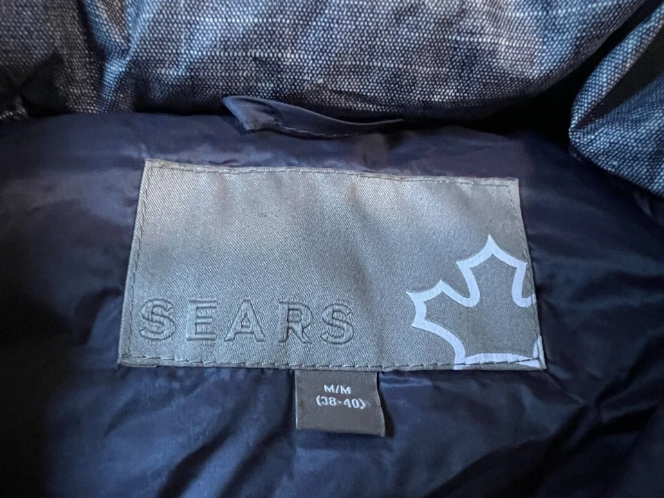 SEARS Blue Down Puffer Jacket with carry bag Ladies Medium - Image 3 of 4