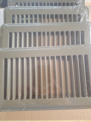 Mobile Home RV Parts. Floor Register 4'' x 8''. Brown Metal Floor Vent.  Lot of 4