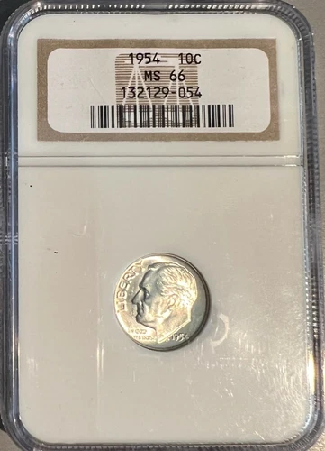 1954 10C Roosevelt Silver Dime NGC MS 66