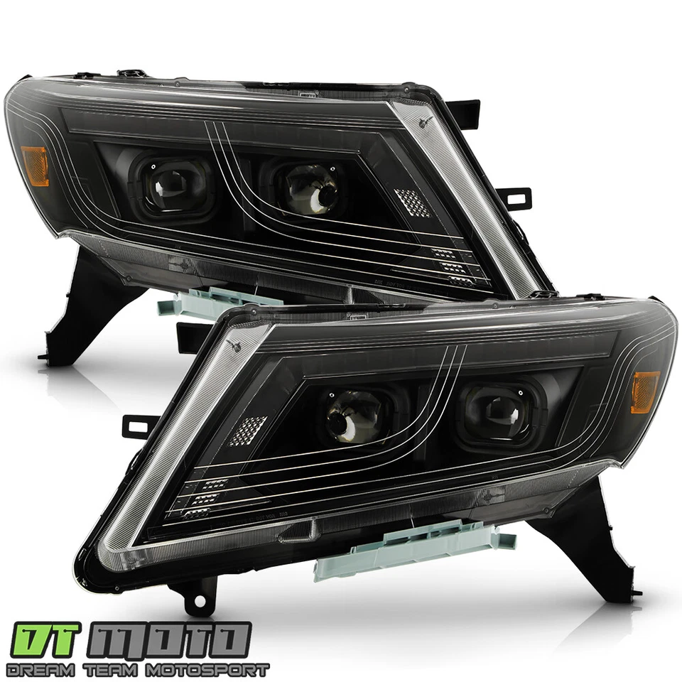 For 2013-2016 Nissan Pathfinder Black LED Switchback Signal Projector Headlights - Image 2 of 4