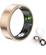 Smart Ring Activity Tracker (Gold, 10# (62.1mm) cirumference) Size 10 Men Size