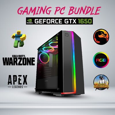 Gaming PC Desktop i5 i7 2TB 16GB RAM NVIDIA GTX 1660 Windows 11 Computer WLAN