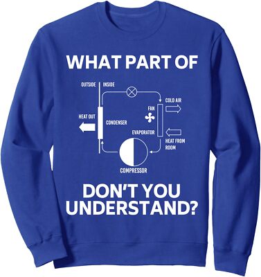 What Part Don't You Understand Funny HVAC Tech Unisex Crewneck Sweatshirt