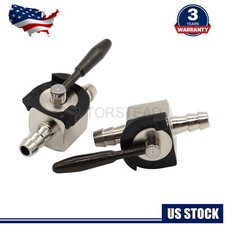 2X 1/4" Heavy Duty Fuel Gas Shut-Off Valve Steel In-line Cut-Off ATV Kart Mower