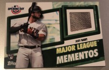 2021 Topps OD Major League Mementos Joey Bart Stadium Relic Patch Rookie! GIANTS