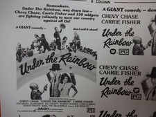 UNDER THE RAINBOW Movie Mini Ad Sheet Vintage Advertising Poster Film Clip Art