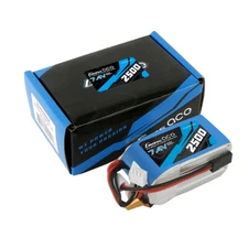 Gens Ace 2500mAh 7.4V 2S Hump RX Lipo Receiver Battery Pack With Universal Plug