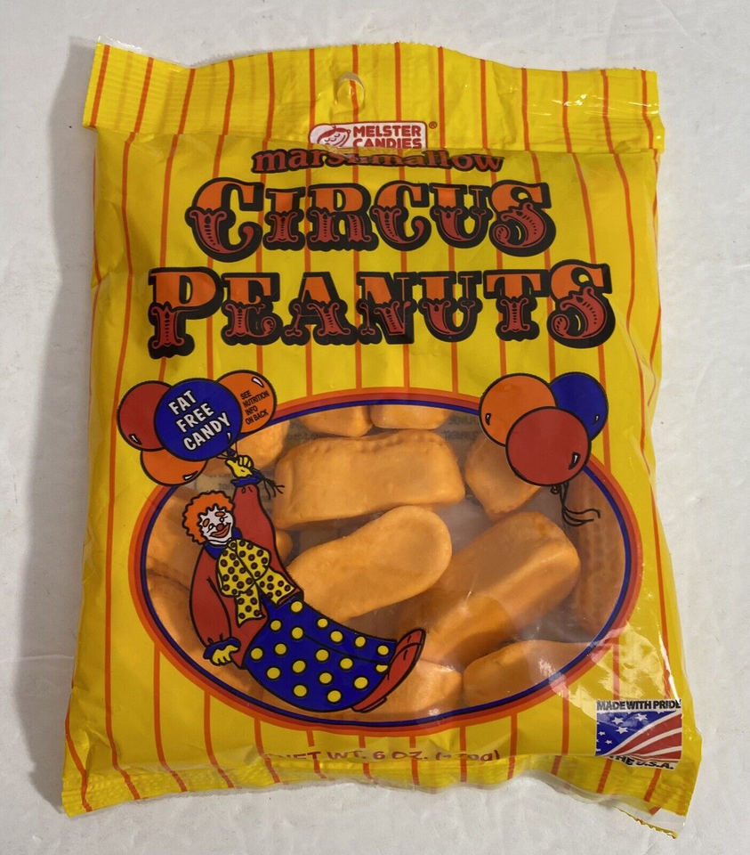 3x Melster Marshmallow CIRCUS PEANUT Candies, 6oz. Bags, Fat Free Classic Clown eBay
